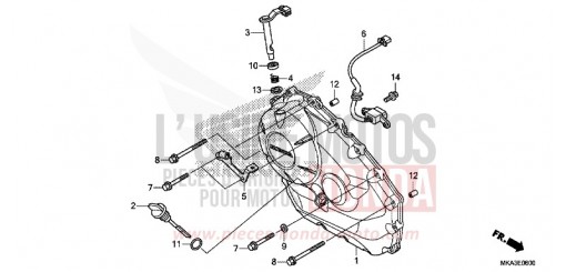 PANNEAU CARTER-MOTEUR D. (NC750X/XA) NC750XAG de 2016